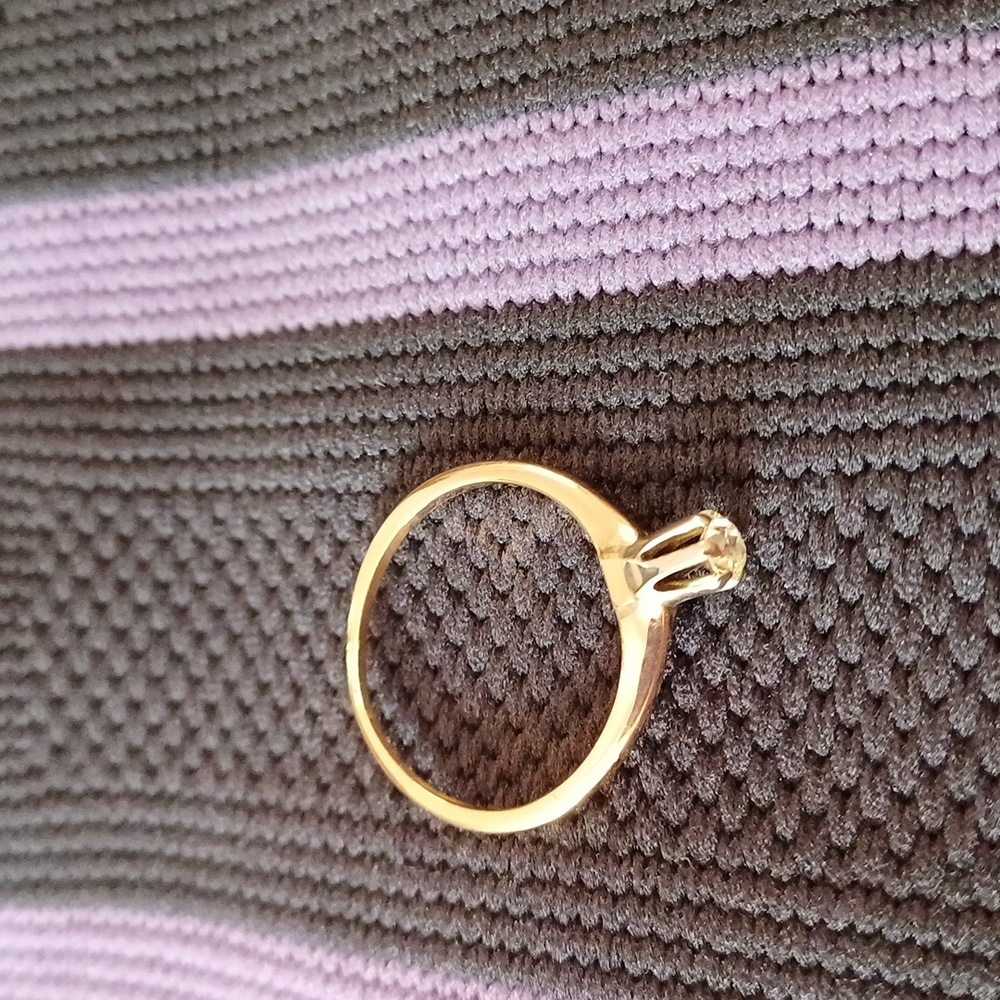 $$$ natural VS2 diamond solitaire ring 0.25 ct size 6 US 14k solid gold certif - Picture 7 of 11